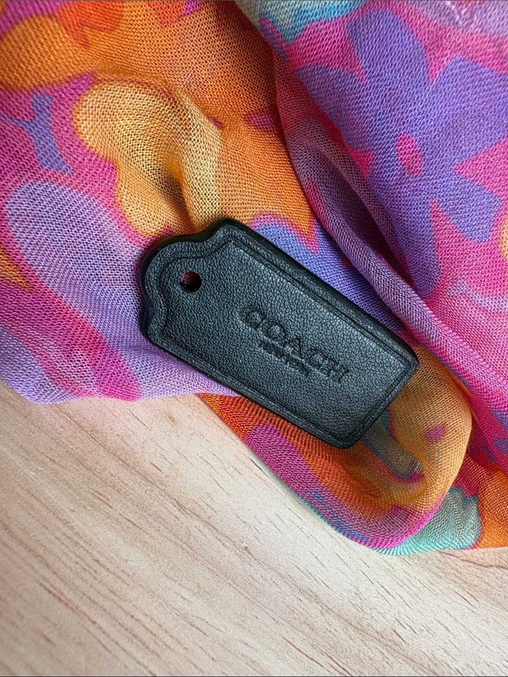 ๐ฏ authentic Coach Black Leather Key Tag - Picture 7 of 7